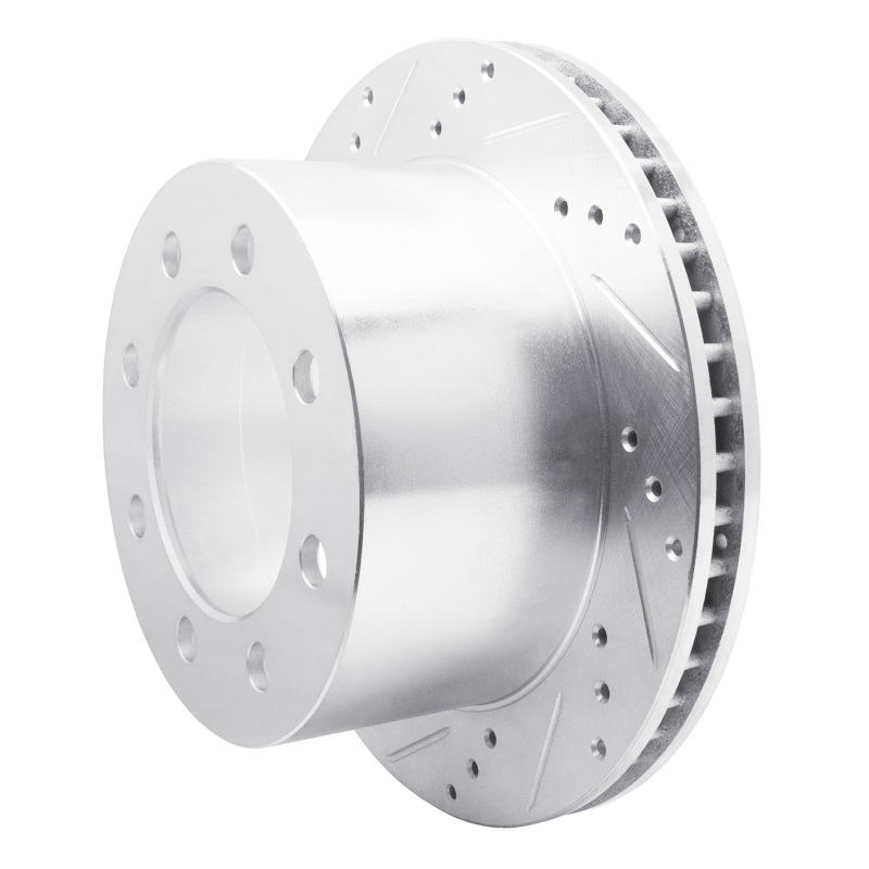 Dodge Ram 3500 Brake Rotor (1) - Rear Left - R1 Concepts - Drilled & Slotted - Silver - `00-`02